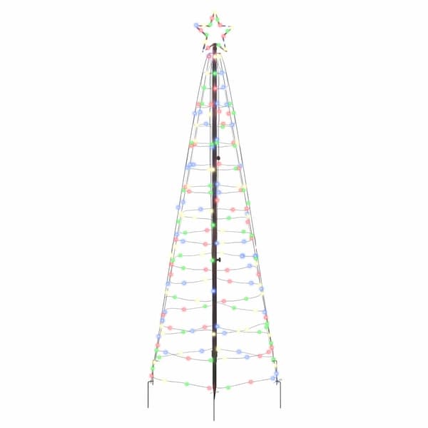 LED Julgran med markspikar Flerfärgsdesign 250 cm Järn