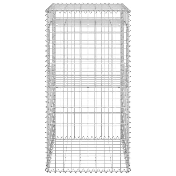 Gabionkorgar 2 st stolpformade 50x50x100 cm järn