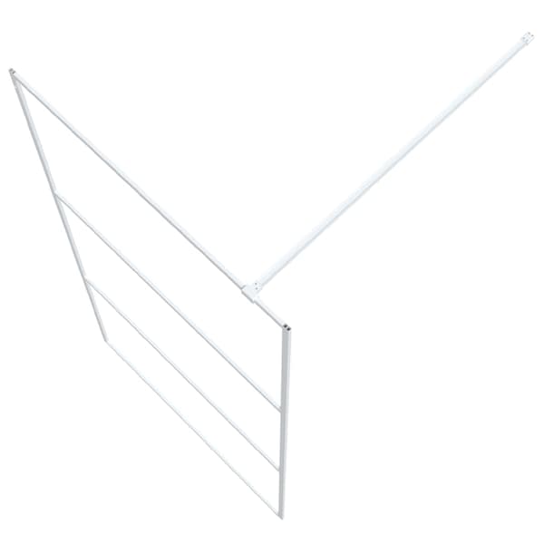Duschvägg vit 100x195 cm klart ESG-glas