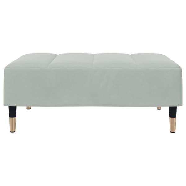 Fotpall Ljusgrå 77x55x31 cm sammet