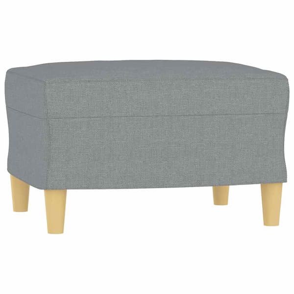 Fotpall Ljusgrå 60x50x41 cm tyg