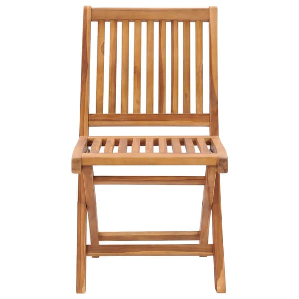 Hopfällbara trädgårdsstolar 4 st massiv teak
