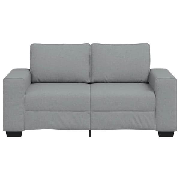 2-sitssoffa ljusgrå 160x77x82 cm tyg