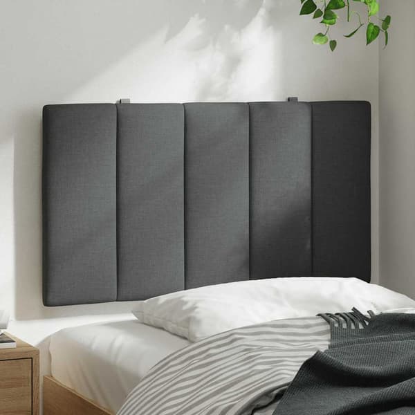 Headboard Cushion "Hanko" Dark Grey 80 cm Fabric