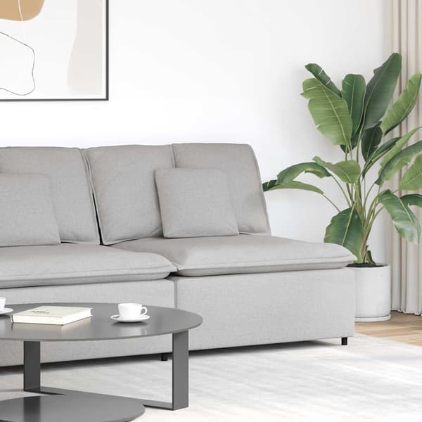 Modulär hörnmodul för soffa med dynor molngrå 100 cm