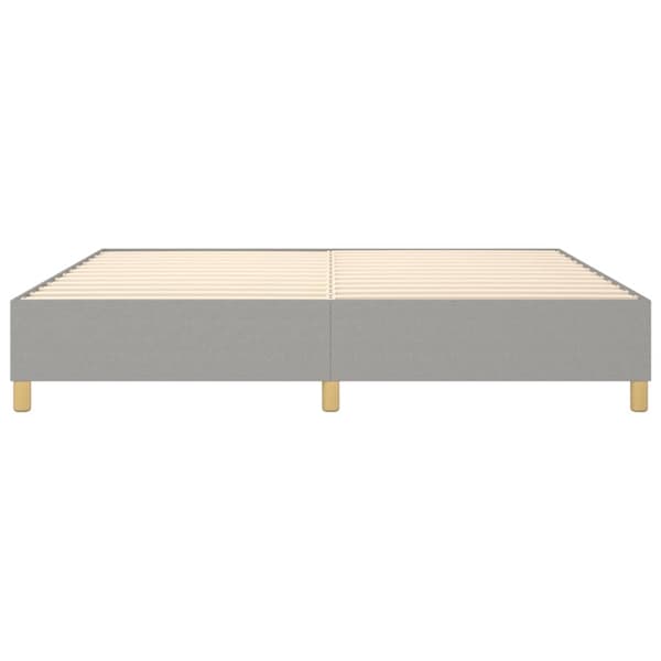 Boxspring-sängram ljusgrå 200x200 cm tyg