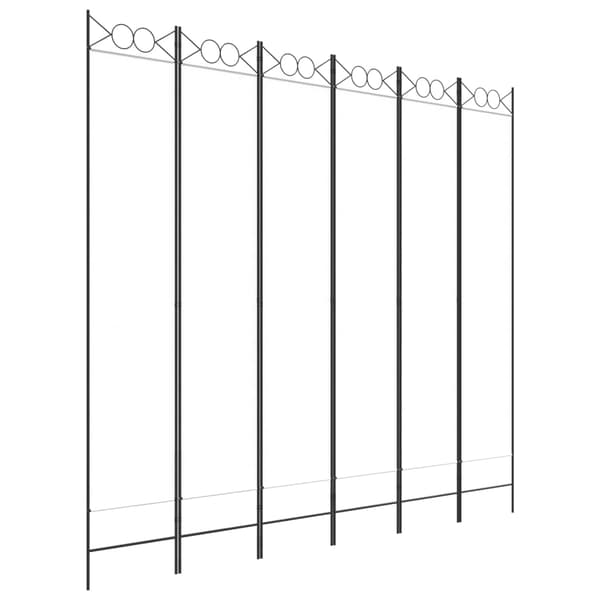 Rumsavdelare 6 paneler vit 240x220 cm tyg