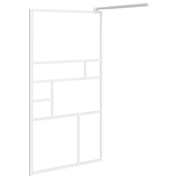 Duschvägg 90x195 cm ESG-glas vit