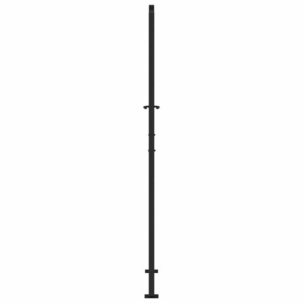 Trädgårdsgrind svart 100x200 cm stålvågdesign