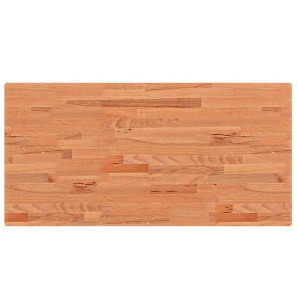 Bordsskiva 100x50x4 cm rektangulär massivt bokträ