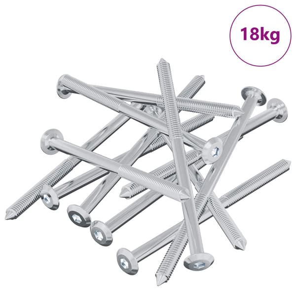 Skruv 1000 pcs Silver M6 x 100 mm Stål