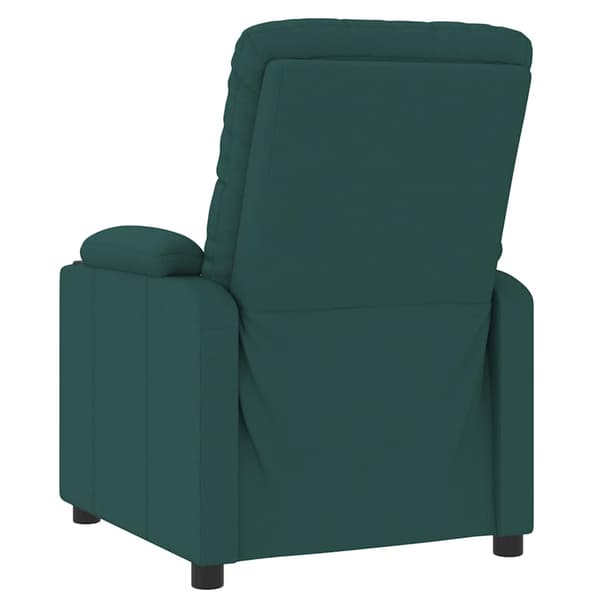 Reclinerfåtölj mörkgrön tyg