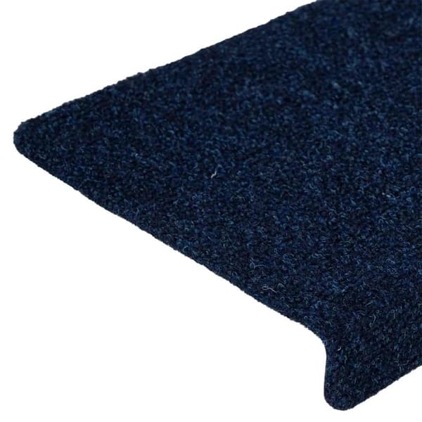 Trappmattor självhäftande 15 st 65x21x4 cm marinblå rektangulär kant