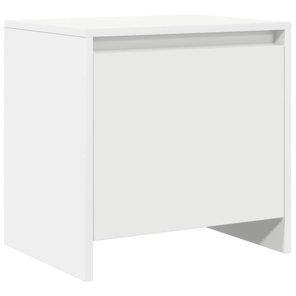 Sängbord vit 45x34x44,5 cm konstruerat trä