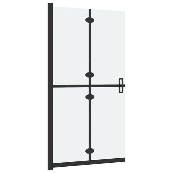 Vikbar duschvägg med frostat ESG-glas 100x190 cm