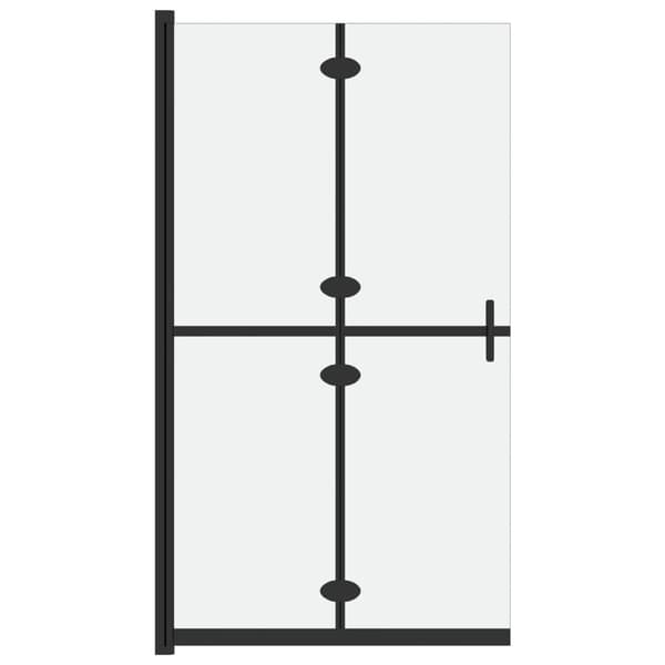 Vikbar duschvägg med frostat ESG-glas 100x190 cm