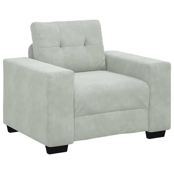 Soffstol ljusgrå 100x78x80 cm sammet
