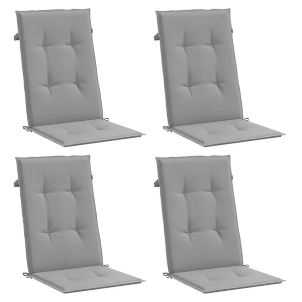 Stolsdynor 4 st grå 120x50x3 cm tyg