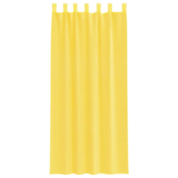 Voile gardiner med stångfickor 2 st gul