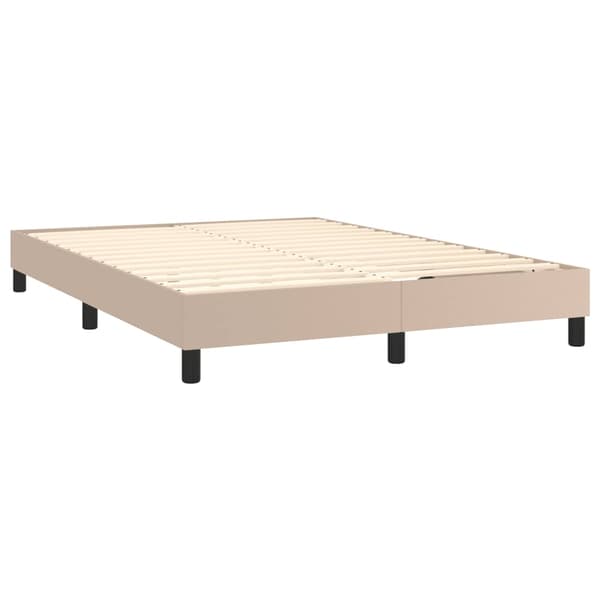 Boxspring-sängram cappuccino 140x200 cm konstläder