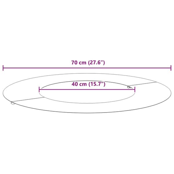 lämplig för Flat trädring Rostig Ø40/70 cm