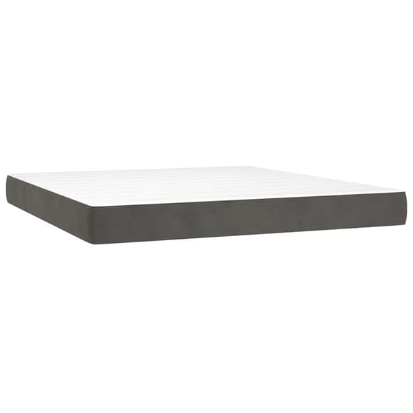 Pocketresårmadrass medium mörkgrå 160x220x20 cm sammet
