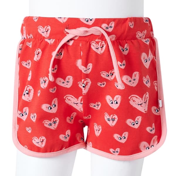 Barnshorts med snöre röd 128