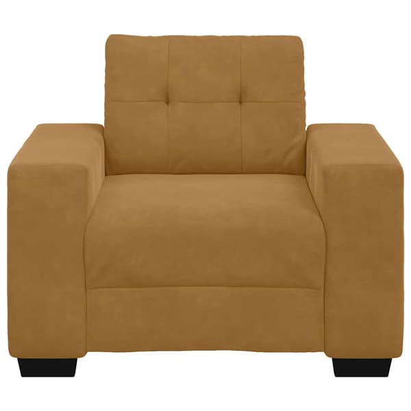 Soffstol brun 100x78x80 cm sammet