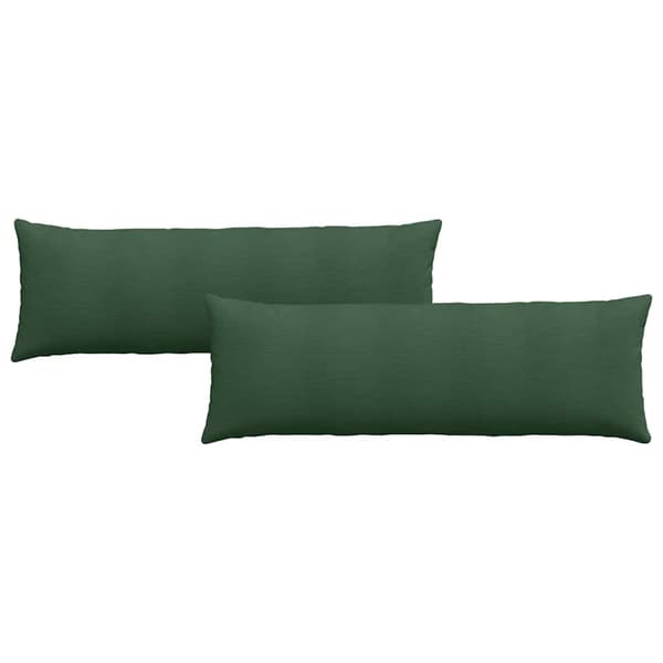 Sofakuddar 2 pcs Mörkgrön 120 x 40 cm Kordread tyg