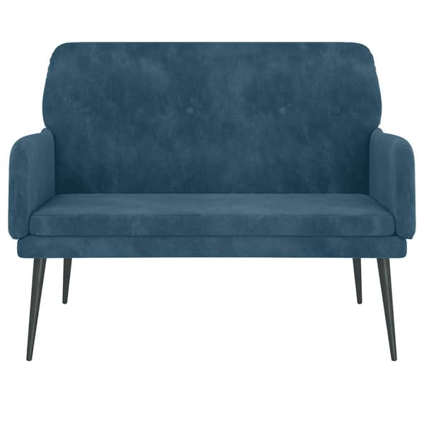 Bänk blå 108x79x79 cm sammet