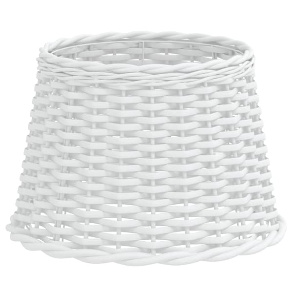 Lampskärm vit Ø40x26 cm korgmaterial