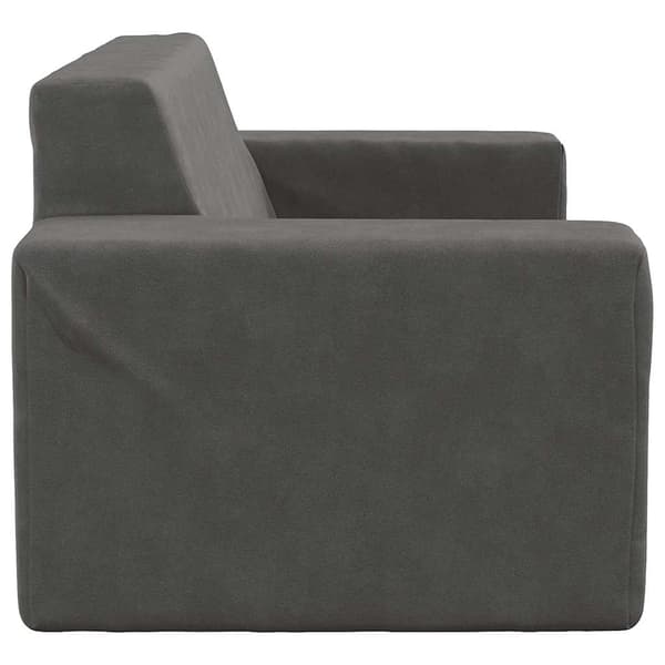 Barnsoffa 2-sits antracit mjuk plysch