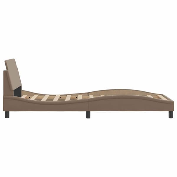 Bed Frame "Dover" Cappuccino 90x200 cm Faux Leather