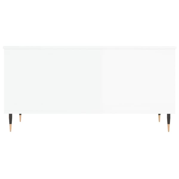 Soffbord vit högglans 90x44,5x45 cm konstruerat trä