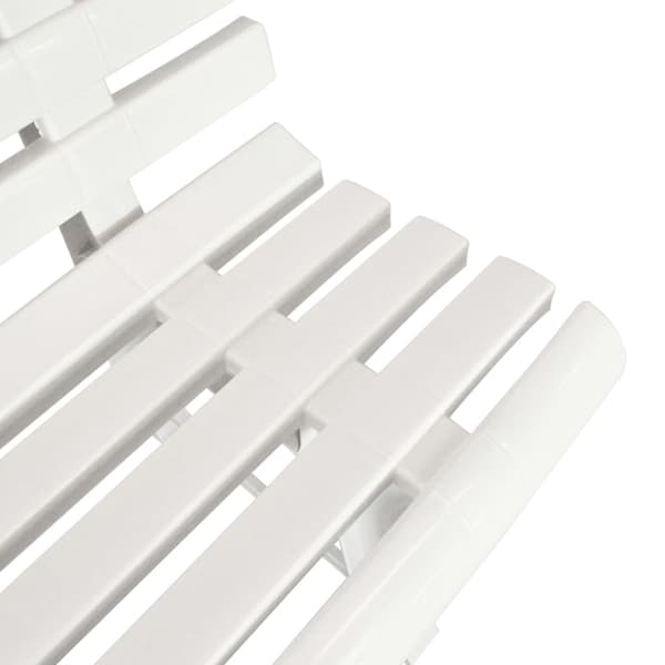 Trädgårdsbänk 145,5 cm plast vit