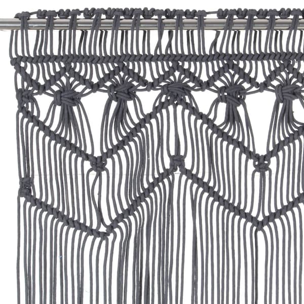 Gardin makramé antracit 140x240 cm bomull