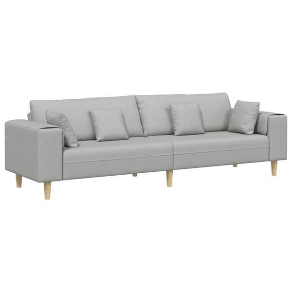 Soffa Moln Grå 250 x 77 x 76 cm tyg