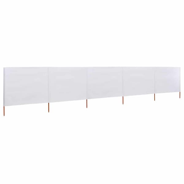 Vindskydd 5 paneler tyg 600x80 cm sandvit