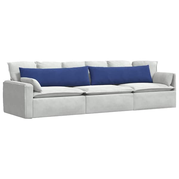 Sofakuddar 2 pcs Polisblå 145 x 40 cm Kordread tyg