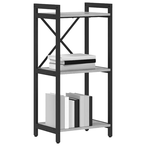 Hyllsystem Grå sonoma 40 x 30 x 85 cm Konstruerat trä