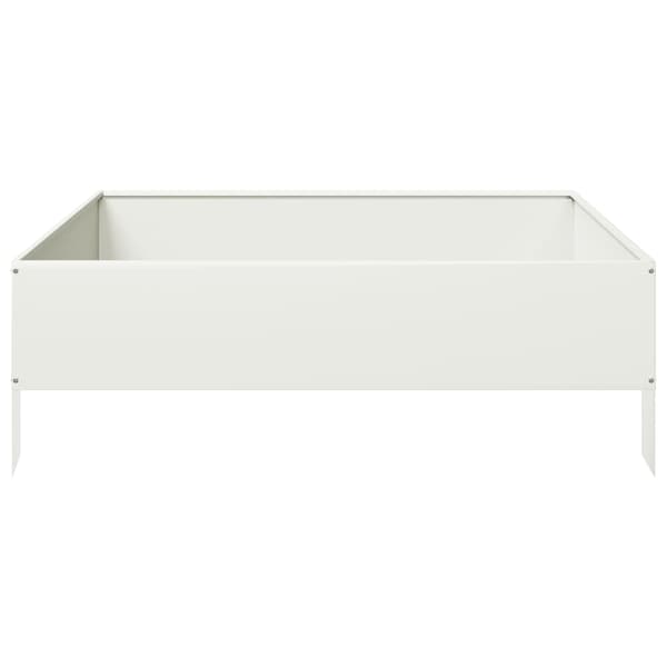 Rabattkant upphöjd vit 100x100x33,5 cm stål