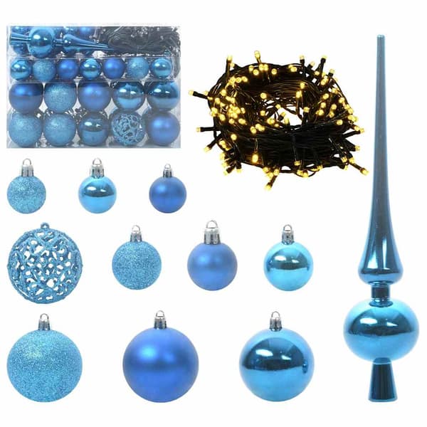 Julprydnad Set med 150 LED-lampor 61 pcs Blå Plast