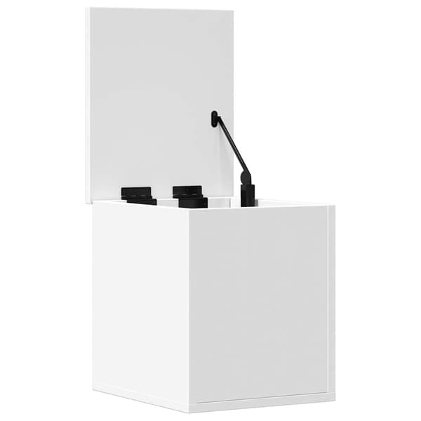Förvaringslåda vit 30x35x35 cm konstruerat trä