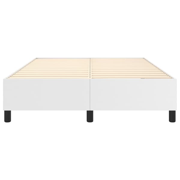 Boxspring-sängram vit 140x200 cm konstläder