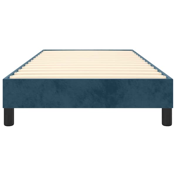 Boxspring-sängram mörkblå 100x200 cm sammet