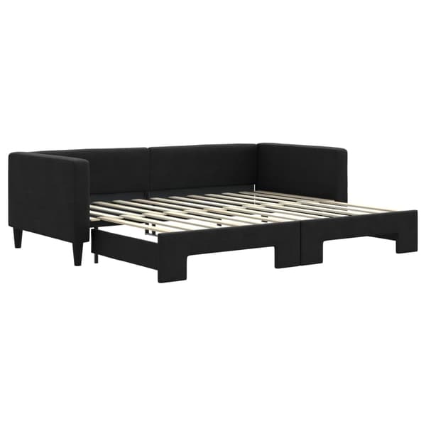 Dagbädd utdragbar svart 90x200 cm tyg