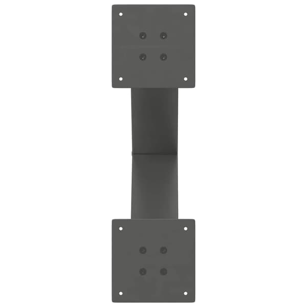 Matbordsben X-formade 2 st antracit 50x(72-73) cm stål