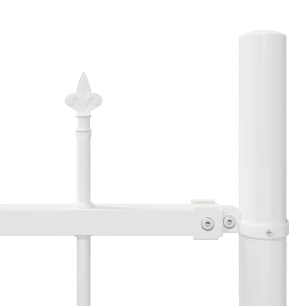 Trädgårdsstängsel 4 pcs Vit 170 x 215 cm Pulverlackerat stål