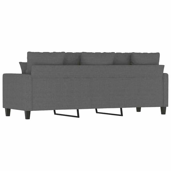 3-sitssoffa mörkgrå 180 cm tyg