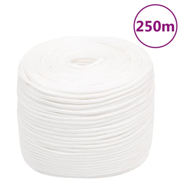 Båtlina helvit 8 mm 250 m polypropylen